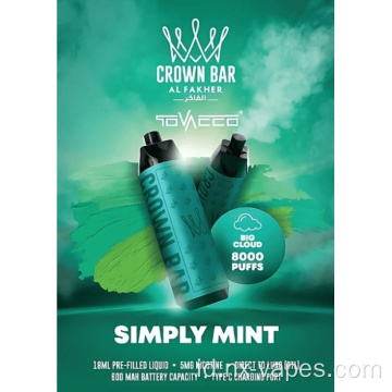 Al fakher crown bar 20mg/ml 8000 puffs vape